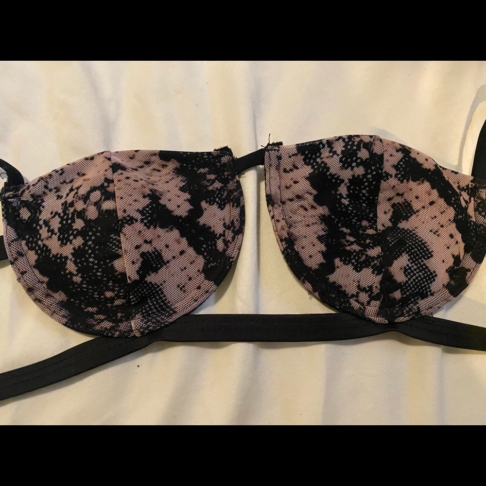 Strappy Snakeskin Bikini Top
